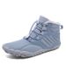 Men's Winter Snow Boots High Top Waterproof Anti-Slip Insulated Hiking Shoes With Thick Fleece Lining For Cold Weather_vogvips.com