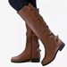 2019 New Flat Women's Shoes Over-the-Knee Large Size Lace-Up Martin Long Boots_vogvips.com