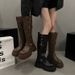 Genuine Leather Over-the-Knee For Women 2024 Autumn New Stylish Versatile Melad Thick-Soled Riding Boots Winter_vogvips.com