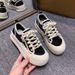 Breathable Little White Shoes Women's Shoes Mesh Shoes Thick-soled Lace Thin Casual Board Shoes_vogvips.com