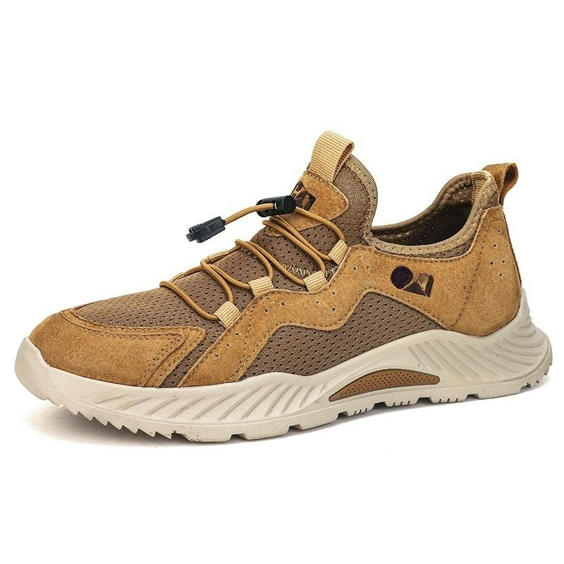 Popular Leather Cross-border Batch Of Men's And Women's Carter Work Mesh Sports Versatile First Layer Pigskin Casual Men's Shoes_vogvips.com