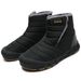 Winter Warm Round Toe Winter Men's Flat Heel Casual Black Cotton Shoes Winter Warm Non Slip Large Cotton Shoes_vogvips.com