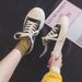 Spring New Big Toe Canvas Female Students Korean Version Thick Soled White Low Top Casual Shoes For Sports_vogvips.com