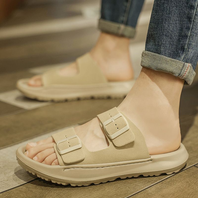 Men's Shoes Summer New Men's Slip On Slip On Shoes, Korean Style, Trendy, Casual, Breathable, Versatile, Closed Toe Half Slippers_vogvips.com