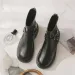 Designer Boot Sheepskin Edition~Maillard With Skirt Knight Black British Style Martin Short Boots For Women Booties 000_vogvips.com