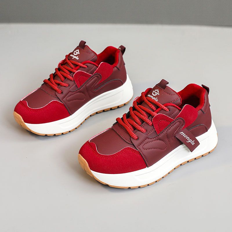 SH2052024 Autumn Breathable White Shoes Casual Thick Sole Heightened College Trend Version Wear Resistant Sneakers Comfortable And Versatile_vogvips.com