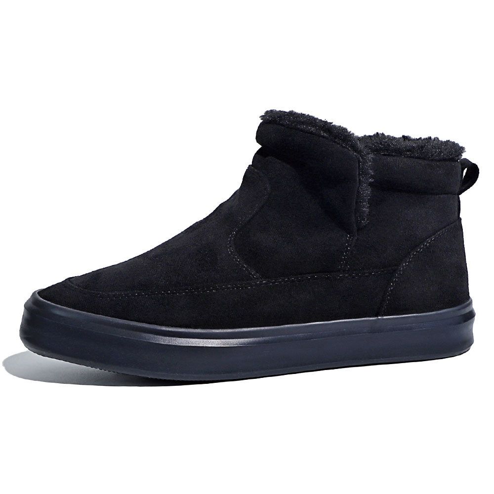 Autumn And Winter Men's Cotton Shoes Velvet High-top Cold-proof Warm Comfortable Men's Shoes One-pedal Casual Shoes Trendy Men's Snow Boots_vogvips.com