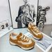 Genuine Leather Mesh Breathable Forrest Gump Thick-Soled Casual Sneakers Height-Increasing Lace-Up White Shoes For Women_vogvips.com