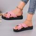 Women's Cross Strap Platform Beach Sandals Lightweight Plus Size Printed New Summer European And American Style_vogvips.com