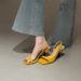 Square Open Toe Sandals For Women Summer French Style With Dress Thin Heel Backless Black High Heels_vogvips.com
