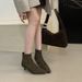 2025 Autumn Winter New Korean Style Pointed Toe Stiletto Short Women, Versatile Slimming Elastic Fashion Boots For Women_vogvips.com