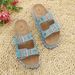 Women's Summer Platform Sandals With Rhinestone Buckle Strap Comfortable Thick Sole Casual Slide Shoes Belt Buckle Sandals For Women_vogvips.com