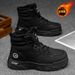 Winter Fleece-Lined High-Top Martin Boots For Men, Retro Fashion Work Shoes, Trendy Versatile Thickened Warm Cotton Shor_vogvips.com