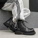Fleece And Fleece Warm Men's Short Boots Retro Heightening Thick-soled Tooling Boots Martin Boots_vogvips.com