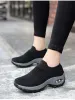 Unisex Size 35 44 Full Black Knitted Material Comfortable Shoes (uniform And School Shoes)_vogvips.com