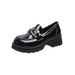 Soft Loafers For 2024 Spring/Summer New Korean Style Small Leather Platform Sole Slip-On Single Shoes Women_vogvips.com