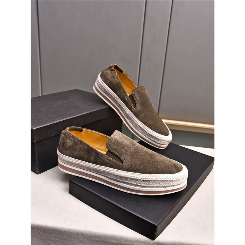 Summer New Genuine Lazy Casual Slip-On Men's Nubuck Leather Fisherman Shoes Trend_vogvips.com