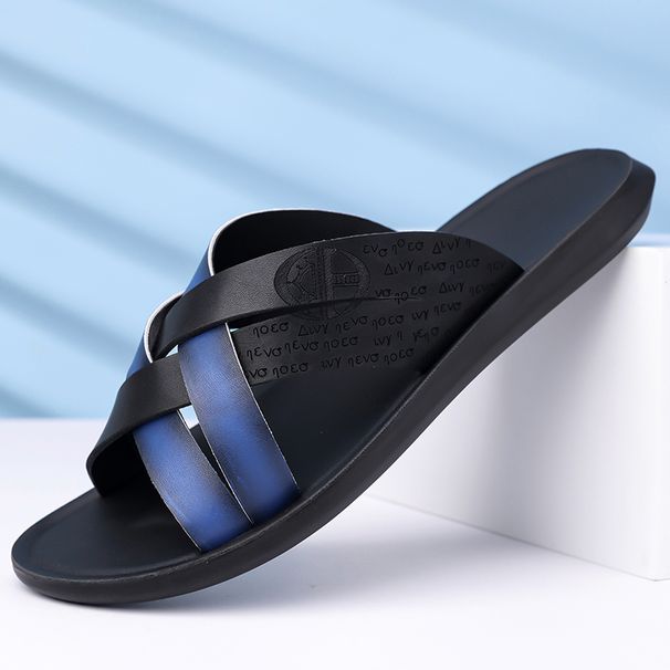 Bitish Style Men's Leathe Sandals Fashion Flat Designe Open Toe Non-Slip Slippes Casual Outdoo Summe Beach_vogvips.com