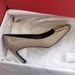 Top Version Buckle High Heels Genuine Thin Heel Patent Leather Square Toe Single Elephant Gray Wedding Shallow Mouth_vogvips.com
