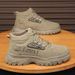 European Warm Series Men's Martin Spring High Top Waterproof Non-Slip Work Safety Outdoor Height Increasing Thick Sole Hiking Boots_vogvips.com