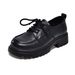 Round Toe Small For Women 2024 Top Layer Cowhide Lace-up Flats All-season Shoes Comfortable Soft Leather Loafers_vogvips.com