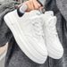 Autumn Men's New Breathable White For Male Students, Korean Version Trendy And Versatile Thick Soled Sports Shoes,_vogvips.com
