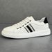 Sneakers Summer 2025 New White Genuine Leather Breathable Mesh Trendy Casual Versatile Men's Shoes_vogvips.com