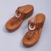 plus Size Women's Beach Slip-On Wedge Sandals Roman Style Comfortable Outdoor Slippers_vogvips.com