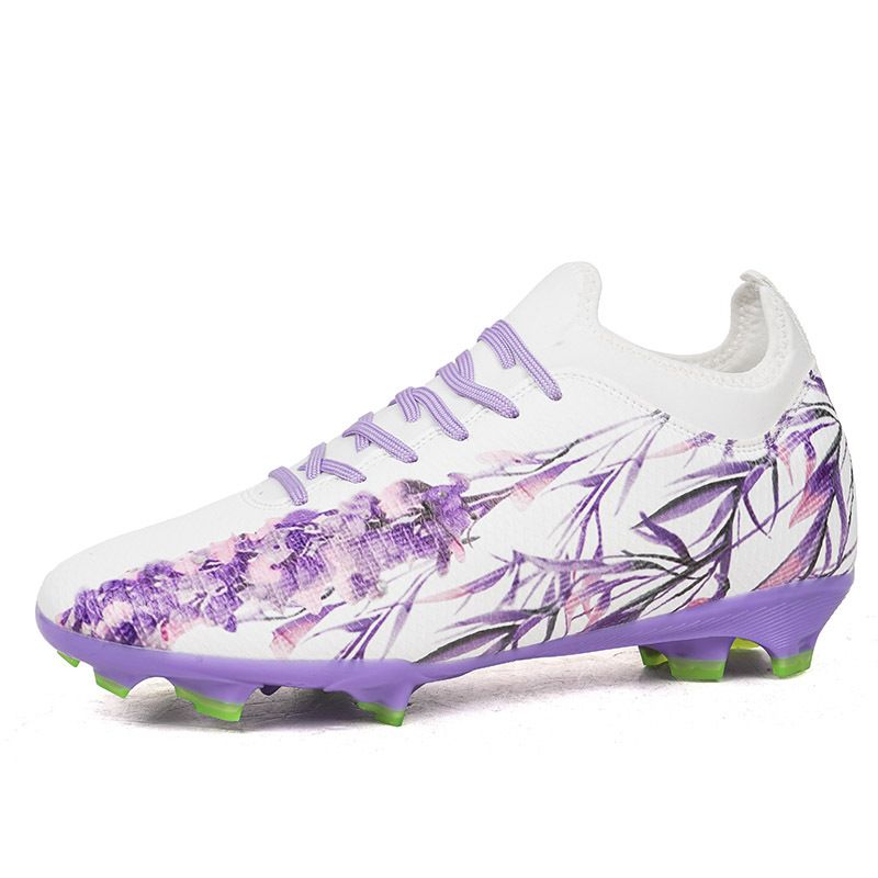 New Chinese Style Purple Ink Painting Student Youth Low Top Long Nail China-Chic Men's Football Shoes In Spring 2025_vogvips.com