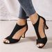 New Chunky Large Size Fish Mouth Hollow One Line Sandals With High Heels_vogvips.com
