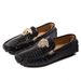 2025 Summer Large Crocodile Lightweight Bean Trendy Style Casual Driving Leather Shoes Men's_vogvips.com