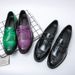 Suitable For All Seasons Men's Fashion Low-top Loafers Large Size Personality Green Slip-on Lazy Party Dress Shoes_vogvips.com