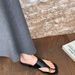 Sheepskin Version Grape Mom Same Style Herringbone Metal Toe Genuine Leather Slippers For Women Summer Outdoor Square Toe Low Heel Sandals_vogvips.com