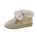 Snow 2023 New Style Furry Cute Slip-On Cotton With Fleece Lining Thickened Warm Short Boots Baita Women's Shoes_vogvips.com