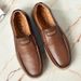 Loafers Men's Slip-On Leather Casual Shoes Men's Soft Bottom Non-Slip Wear-Resistant Daddy's Shoes For Middle-Aged And E_vogvips.com