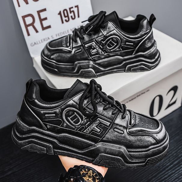 Spring New Breathable White Men's Versatile Thick Soled Height Increasing Sports Casual Board Shoes, And Trendy Shoes_vogvips.com