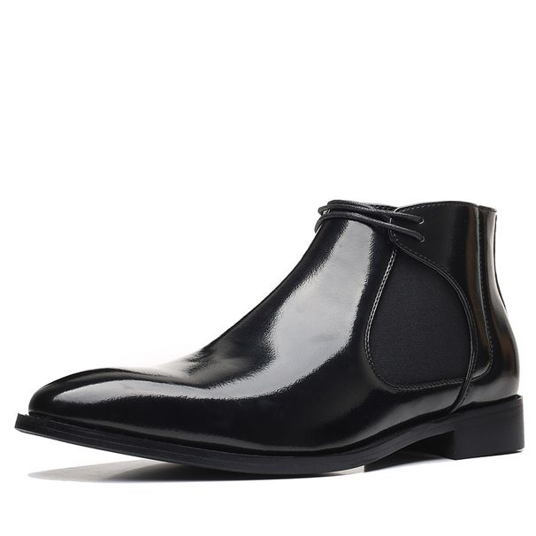 Men's Classic Chelsea Boots - Retro Style Leather Ankle Boots With Anti-Slip Sole, Comfortable Pull-On Design For Casual Business Wear Non Slip Retro_vogvips.com