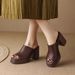 Peep Toe Thick Sole One-Strap Women's Fashion Outdoor Chunky Sandals 2024 New Summer High Heel Waterproof Platform_vogvips.com
