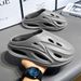 Men's Non-Slip Thick-Soled Two-Wear Toe-Cap Slippers Summer Seaside Beach Sandals_vogvips.com