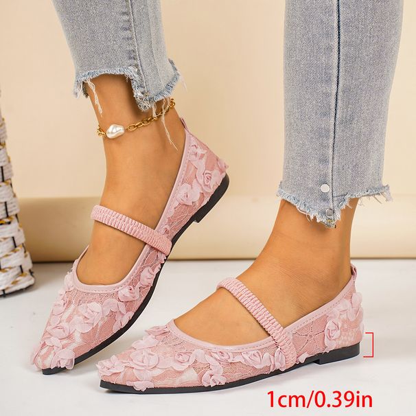 Plus Size Lace Mesh Design Women's Flat Shoes New Style Lightweight High End Fashion Footwear_vogvips.com