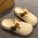 Bebealy Classic Women Clogs Slippers Women Garden Shoes EVA Light Beach Sandals With Double Buckle Pool Slippers Shower Shoes_vogvips.com