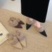 Fall/Winter 2025 New Style Pointed Toe Furry Warm Thin High Heel Mules For Women, Versatile Slip-On Shoes_vogvips.com
