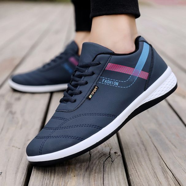 2025 Spring New Men's Shoes Korean Casual Single Shoe Leather Surface Wear-resistant Thin Low Cut Lightweight Running_vogvips.com