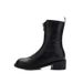Women's Short Winter 2024 New Style Round Toe Front Zipper Mid-Calf Thin Ghost Emperor Chunky Heel Martin Boots_vogvips.com