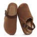 Asgard Women's Fuzzy Clogs Slipper Winter Non-slip Cork Footbed Mules With Adjustable Strap Lady Plush Lined Casual_vogvips.com