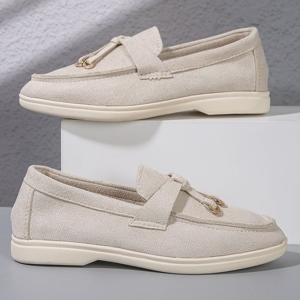 Women's Slip-On Loafers - Soft Suede Comfortable Driving Shoes With Rubber Sole, Classic Round Toe & Low-Cut Design, Lightweight Casual Flats_vogvips.com