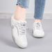 2026 New Spring And Autumn High-Style Fashionable White Shoes, Non-Slip, Wear-Resistant, Lightweight, Soft-Soled Women's_vogvips.com
