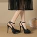 1233-1 Pointed Toe Stiletto Waterproof Platform Super High Heels Satin Single Shoes Comfortable_vogvips.com