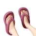 4.0 Thick Soles Increase The Feeling Of Stepping On Feces, EVA Clip Foot Flip Flops Women's Summer Beach Vacation_vogvips.com