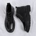European Warm Series Martin Autumn High-top British Style Black Work Boots Men's Mid-top Leather Motorcycle Trendy Shoes_vogvips.com